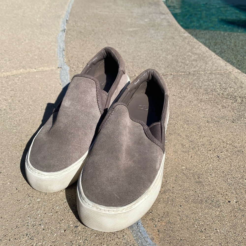 Ugg suede slip ons